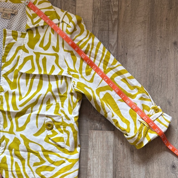 Transitions Stylish Yellow Patterned Jacket size L - Picture 5 of 8